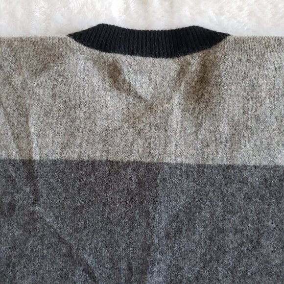 CLAN DOUGLAS Men's Crew Neck 100% Cashmere Ombre/Stripe Sweater SZ XL Long - Picture 10 of 15